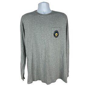 Vineyard Vines Long Sleeve T-Shirt Gray Dog Logo 100% Cotton Mens Size L